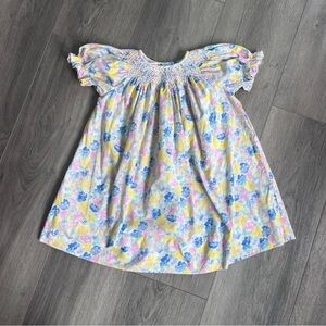 Vintage Avanini Floral Kids Formal Smocked Dress - Multicolor 2T